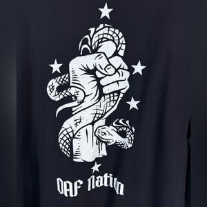 Oaf Nation Graphic T-Shirt Tee Snake Black Size 2X Unisex Goth Grunge Casual